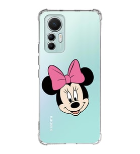Xiaomi Mi 12 Lite Uyumlu Köşe Korumalı Antişok Kapak Minnie Mouse Tasarımlı Şeffaf Silikon Kılıf