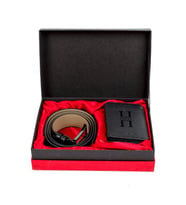 Kişiye Özel 2'li Deri Set (Siyah)