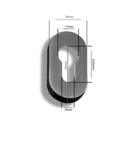 LOCKWAY Paslanmaz Rozet - Oval - Yale Tip