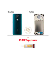 Oppo A5 2020 Yeşil Uyumlu Lensli Orta Kasa + B7000 Yapıştırıcı Full Kasa Kapak Gövde Housing