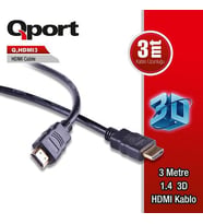 QPORT Q-HDMI3 3metre HDMI Görüntü Kablosu 1.4v
