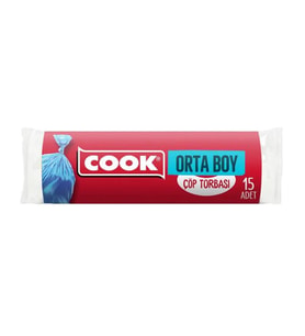 Northcity Çöp Torbası Orta Beden - 15'li Paket Dayanıklı ve Sızdırmaz Çöp Torbası