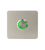 LOCKWAY Z402Y Paslanmaz 304 Kare Zil butonu 60x60mm Yeşil Led