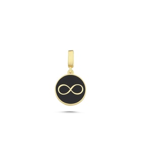 Mineli Sonsuzluk Altın Kaplama  Kolye Ucu UC4 (Gold)