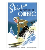 Quebec Kanada Vintage Seyahat Poster Tablo Ahşap Poster Dekoratif Restore Edildi