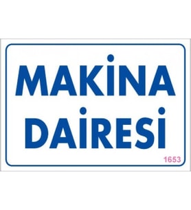 Pvc Levha quot;Makina Dairesiquot; 17,5*25 cm