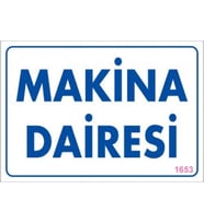 Pvc Levha quot;Makina Dairesiquot; 17,5*25 cm
