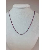 Yakut & Safir Taşı Karışık 2mm Kolye (SABİT KLİPSLİ)