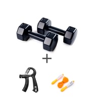 PS SPOR 1 KG DAMBIL SET(1KG 2 ADET DAMBIL) + SAYAÇLI AYARLANABİLİR EL YAYI VE ATLAMA İPİ