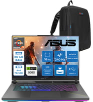 Asus Rog Strix G16 G614PM-S5062 Amd Ryzen 9 8940HX Aı 80GB GB 4tb+4tb SSD 8GB/RTX5060 Gddr7 115W 16"/ 2.5k (2560 x 1600, Wqxga) 3ms 240Hz, 500 Nits Freedos Gaming Laptop WS5062F40+ZETTAÇANTA