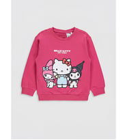 LC WAIKIKI Fuşya Hello Kitty Baskılı Kız Çocuk Sweatshirt