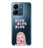 Xiaomi Redmi 13C Uyumlu Blah Blah Blah Mean Girls Desenli Şeffaf Telefon Kılıfı
