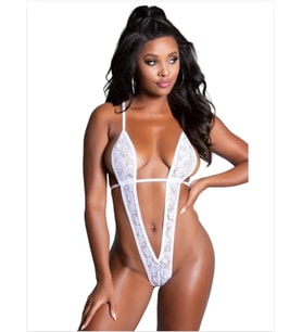 Mulvxbrf Brf02  Beyaz Dantel Bayan İç Giyim Babydoll (Mulvix)