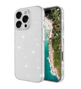 Coverzone iPhone 16 Pro ile uyumlu Parlayan Simli ?effaf Z-Redos Kapak PC Materyal Y�kseltilmi? Kamera �er�evesi Sararma yapmayan ?phone 16 Pro i�in K?l?f