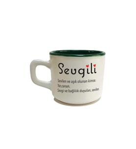 Sevgili Baskılı Yeşil Venüs Kupa