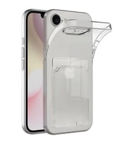Newface Apple iPhone 16E Kılıf Kart Şeffaf Silikon - Şeffaf