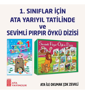 1.Sınıf Ata Yarıyıl Tatilinde + Sevimli Pırpır Öykü Dizisi (Beyaz)