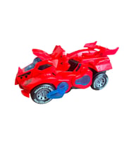 Trex Dinazor Figür Araba Sesli Işıklı Pilli Müzikli  Transformers Robot Dinozor 20Cm (Kırmızı)