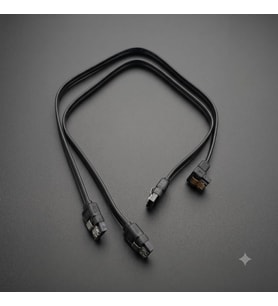 Kablo 40cm, 6 Gbits, 90° Açılı, 1 Düz ve 1 90 Derece Açılı, Orjinal