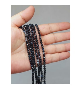 Bileklik Boy Akik Taşı Faset Kesim Yarım Dizi 4mm (51414) (18CM UZUNLUĞUNDADIR)