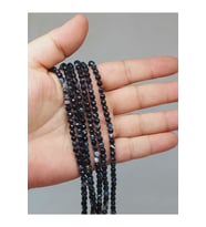 Bileklik Boy Akik Taşı Faset Kesim Yarım Dizi 4mm (51414) (18CM UZUNLUĞUNDADIR)