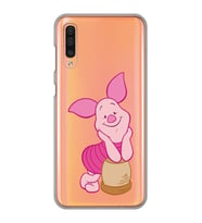 Samsung Galaxy A70 Uyumlu Piglet Tasarımlı Şeffaf Telefon Kılıfı