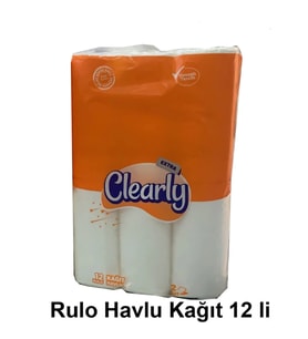 Clearly Extra Ev Tipi Rulo Havlu 12'li 4 Paket 48 Rulo