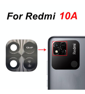 Xiaomi Redmi 10A Arka Kamera Camı Lens Yapışkanlı