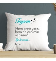 Teyze Anne Yarısı Yastığı Kişiye Özel