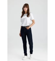 Yeni Sezon Koyu Indigo Denim Rahat Esnek Şık Yumuşak Mira12 Skinny Fit Kalıp Kadın Jean Pantolon