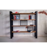 Masif Ahşap Kitaplık 180 BEYAZ