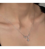 SWAROVSKİ TAŞLI RİTİM 925 AYAR GÜMÜŞ KOLYE