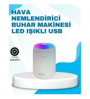 Mey İthalat® LED Işıklı Sessiz Masaüstü Nemlendirici – 3 Buhar Modu