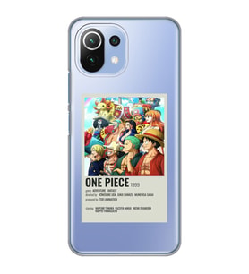 Xiaomi Mi 11 Lite Uyumlu One Piece Desenli Şeffaf Telefon Kılıfı