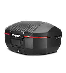 SH51 Carbon Motosiklet Arka Çanta 51 Litre Kapasite Top Case Motor Çanta