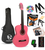 Fourtune Luca C-180PK Pembe Klasik Gitar Seti 4/4 Sap Ayarlı