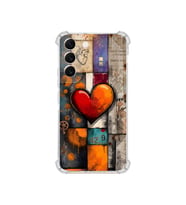 PrintiFy Samsung Galaxy S22 ile Uyumlu Düşlerin Dansı Serisi Zamanın Kalbi Tasarımlı Uv Baskılı Köşe Korumalı Antişok Kılıf