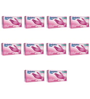 Dolphin Tek Kullanımlık Pembe Nitril Eldiven - Muayne Eldiveni Medium Orta Boy - 100'lü 10 Paket