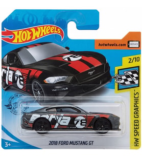 Hot Wheels - 2018 Ford Mustang GT - Borla - Siyah - GHF98 - 2018 (1/64)