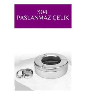 Inox Çelik Küllük – 13cm x 4 cm  Modern, Hijyenik ve Dayanıklı Tasarım