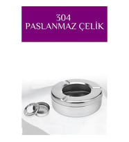 Inox Çelik Küllük – 13cm x 4 cm  Modern, Hijyenik ve Dayanıklı Tasarım