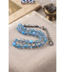 Termal Kuvars Taşlı 33'lük Tesbih Metal Püsküllü 8mm Küre Kesim 902829