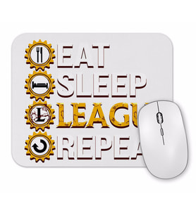 League Of Legends Eat Sleep League Repeat Funny Gifts Mouse Pad.jpg