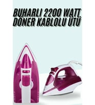 Buharlı Ütü 2200 Watt Seramik Tabanlı Taşınabilir Kablolu Ütü