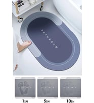 Paspas Su Emici Banyo Paspası Kaymaz Tabanlı Abdest Paspası 3,5 Mm 40x60cm