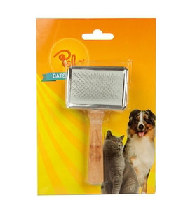 Polo Tahta Saplı Evcil Hayvan Kedi Köpek Fırçası Small