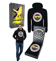 Fenerbahçe Orijinal Lisanslı FB Logolu Lacivert Kapüşonlu Sweat UV Kutu Hediyel (LACIVERT-LACIVERT)