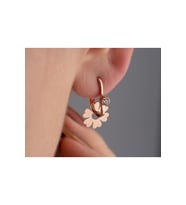 925 Ayar Gümüş Göçmen Küpesi ( Rose Gold )