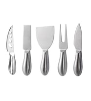 Paslanmaz Çelik 5 Parça Silver Peynir Bıçağı Seti Peynir Dilimleyici cin621by