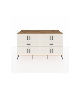 Kronos Konsol 4 Raflı 2 Çekmeceli 8 Kapaklı 176x59x99 Çam-Aytaşı